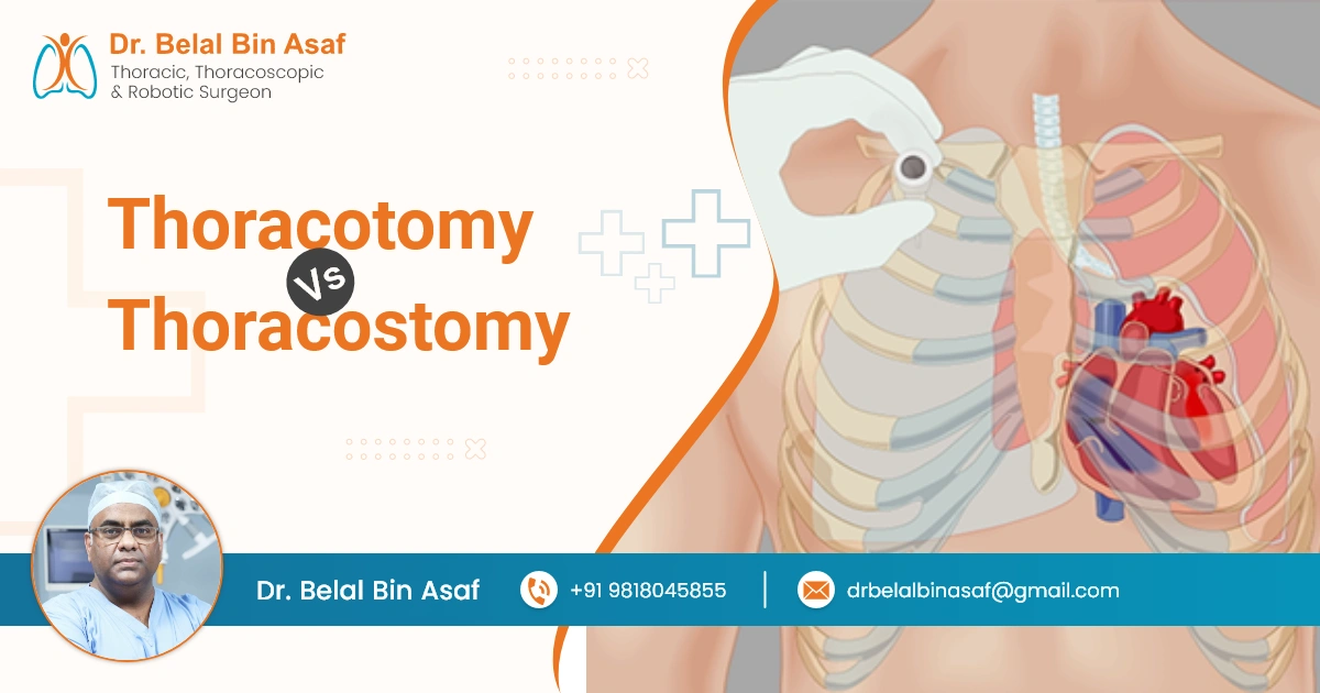 Difference Between Thoracotomy and Thoracostomy