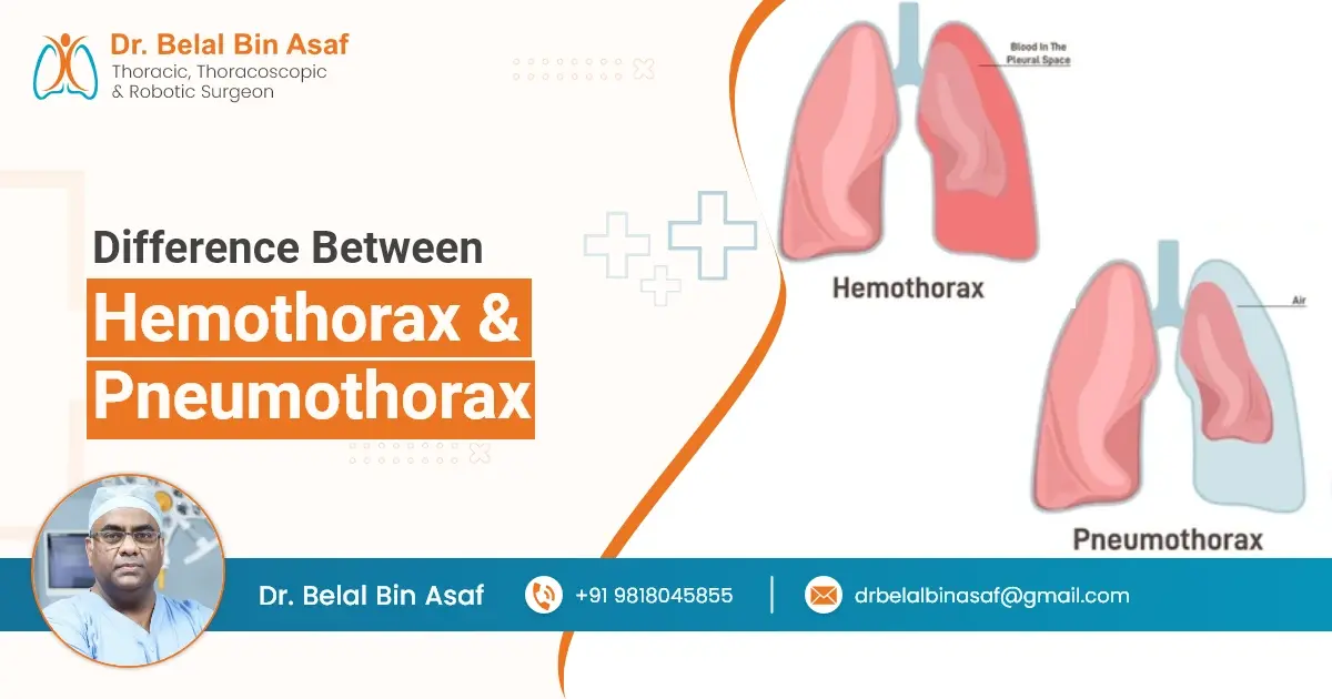 Difference between hemothorax and pneumothorax