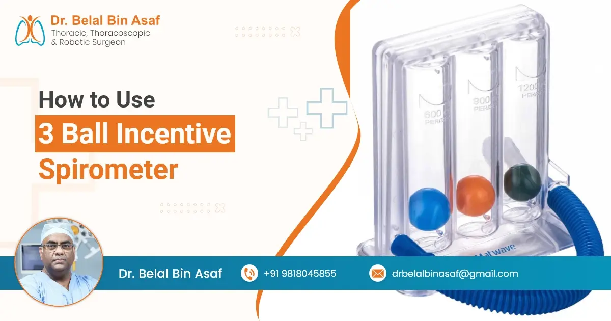 How to use 3 ball incentive spirometer