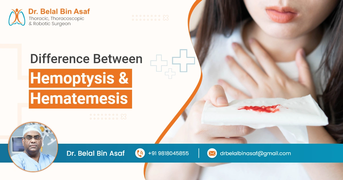 Difference Between Hemoptysis and Hematemesis
